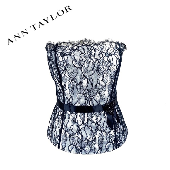 Ann Taylor Tops - Ann Taylor Lace Bustier Evening Strapless 10 NWT